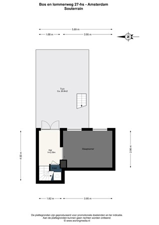 Floorplan - Bos en Lommerweg 27h, 1055 DK Amsterdam